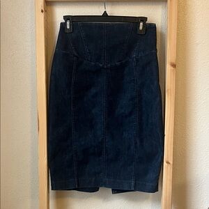 Express Dark Blue Pencil Skirt